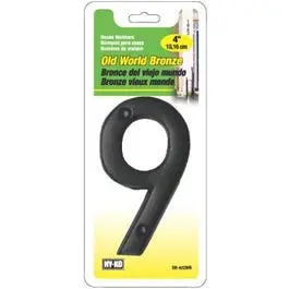 Old World Bronze House Number 9 (4-Inch) 1