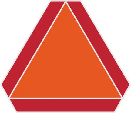 Orange And Red Reflective Moving Vehicle Sign – 14 In X 16 In 1