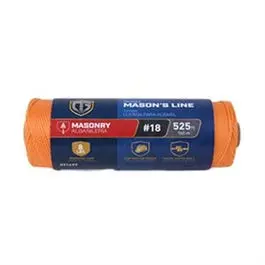 Orange Twisted Nylon Mason Line – #18 Gauge, 525-Foot Spool 1