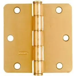 Pack Of 2 Dull Brass 3.5-Inch Residential Door Hinges 1