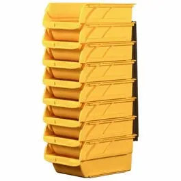 Pack Of 8 Yellow Polypropylene Storage Bins – Size #2 Standard Capacity 1