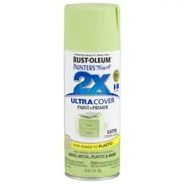 Painter'S Touch 2X Satin Finish Spray Paint In Green Apple – 12 Oz Can 1
