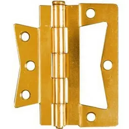 Pair Of 3.5-Inch Brass Non-Mortise Cabinet Hinges – Surface-Mount Design 1