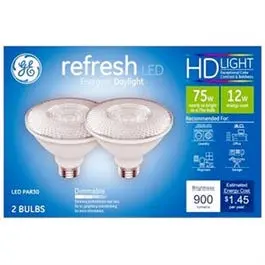 Par30 Led Light Bulbs – Daylight, Short Neck, Diffused, 12W, Medium Base, 2-Pack 1