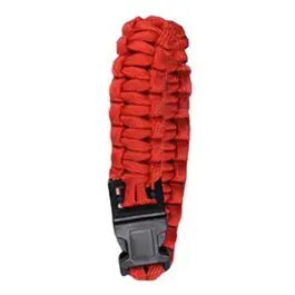 Paracord 550 Survival Bracelet – Red Nylon Woven Design 1