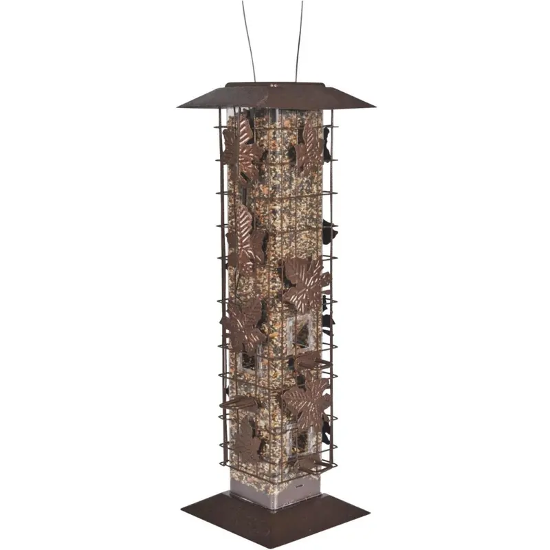 Perky-Pet Squirrel-Be-Gone Bronze Leaf Tube Feeder For Birds 1