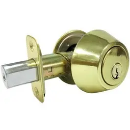 Polished Brass Double-Cylinder Deadbolt Lock 1