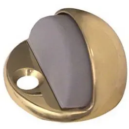 Polished Brass Floor Door Stop – Low-Dome Design For Hard Surfaces 1