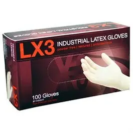 Powder-Free Disposable Latex Gloves – Medium Size, 100-Count Box 1