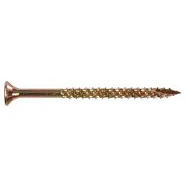 Power Pro Yellow Zinc All-Purpose Wood Screws – #8 × 2 In, 50-Pack 1