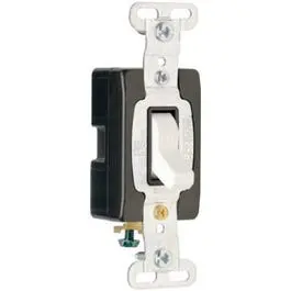 Premium 15-Amp White Single-Pole Toggle Switch 1