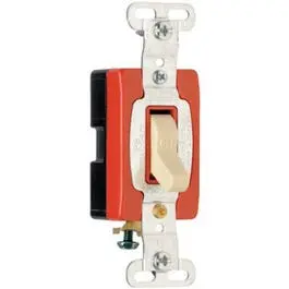 Premium Ivory 20-Amp Single-Pole Toggle Switch – Decora-Style Compatible 1