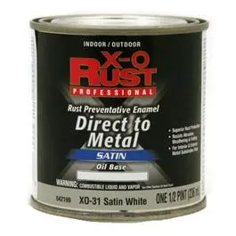 Premium Oil-Based Satin Paint – All-Purpose White Interior & Exterior Finish, 1/2-Pint 1
