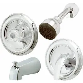 Pressure-Balancing Tub And Shower Faucet With Acrylic Or Metal Lever Handle 1