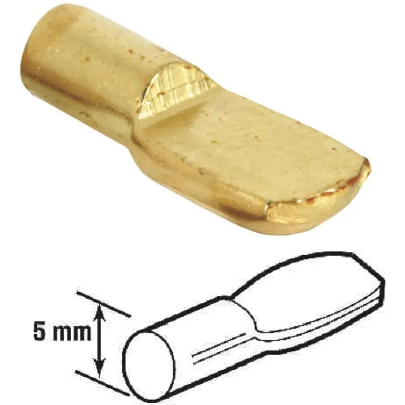 Prime-Line Brass Shelf Support Pegs – 5Mm Diameter, 8-Pack 1