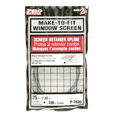 Prime-Line Vinyl Screen Spline – .12" Round Gray, 25-Foot Roll 1