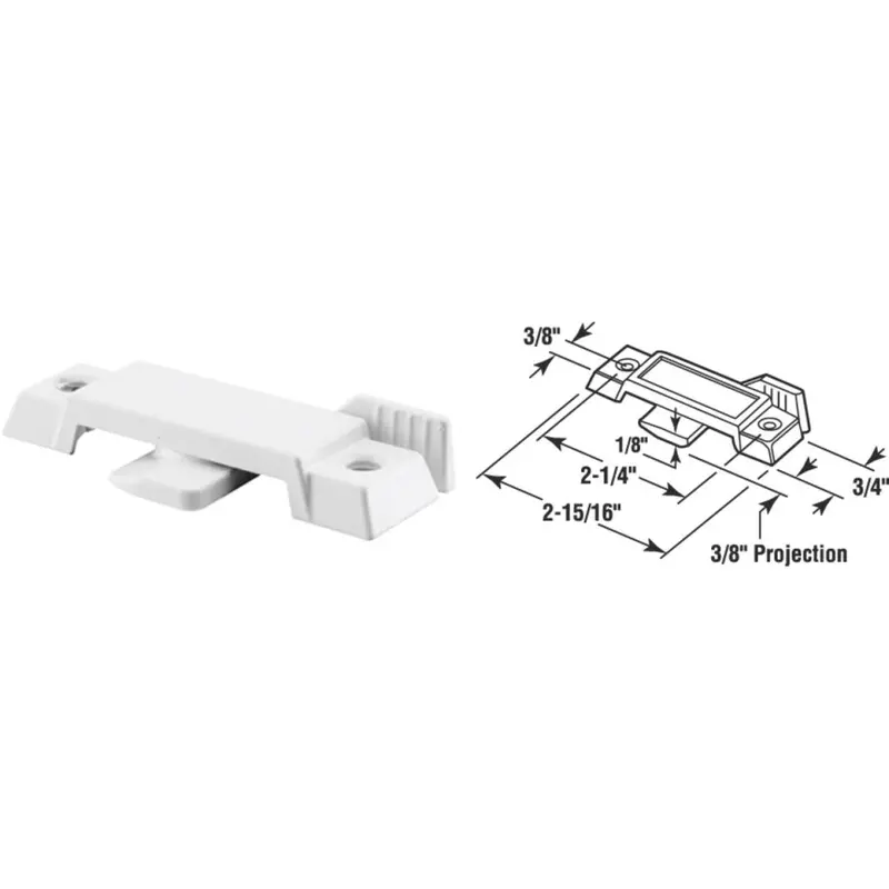 Prime-Line White Sliding Window Sash Lock With Latch Mechanism 1