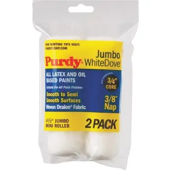 Purdy White Dove Jumbo Mini Roller Cover – 4.5-Inch Refill Pack 1
