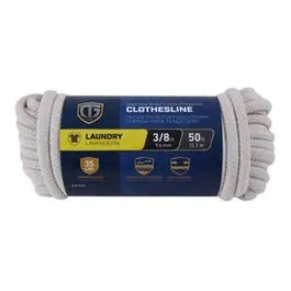 Pvc-Coated Diamond-Braided Cotton Clothesline – 3/8-Inch × 50-Foot 1