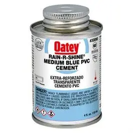 Rain-R-Shine Blue Pvc Pipe Cement – 4 Oz Solvent-Based Formula 1