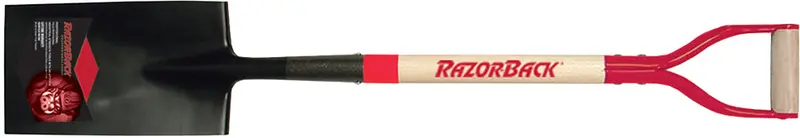 Razor-Back Border Spade – Wood Handle With Steel D-Grip 1