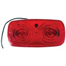 Red Led Bulls-Eye Marker Light – 4-Inch X 2-Inch With White Housing 1