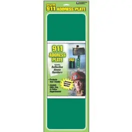 Reflective 911 Address Plaque With 3" Numbers – High-Visibility Outdoor Sign 1