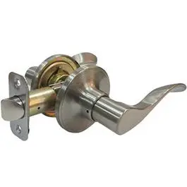 Reversible Bergamo Wave Lever Passage Lockset – Satin Nickel Finish 1