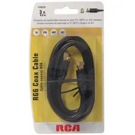 Rg6 Black Coaxial Cable – 3-Foot Length 1