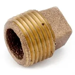 Rough Brass 1-Inch Pipe Plug For Temporary Sealing And Testing 1