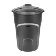 Rubbermaid Roughneck 32-Gallon Wheeled Trash Can – Black, Heavy-Duty Design 1