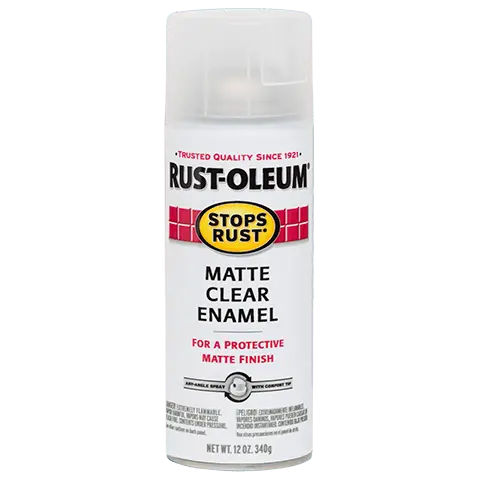 Rust-Oleum Clear Enamel Spray – Matte Finish Protective Topcoat 1