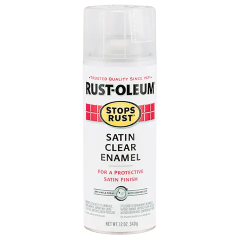Rust-Oleum Clear Enamel Spray – Satin Finish Protective Coating 1