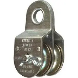 Rust-Resistant 1.5-Inch Fixed-Eye Double Pulley – Corrosion-Protected Hardware 1