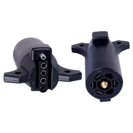 Rv Trailer Adapter – 7-Way Round To 5-Flat Blade Connector 1