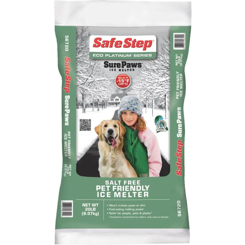 Safe Step Sure Paws Ice Melter – 20 Lb Bag, Non-Corrosive Pellets 1