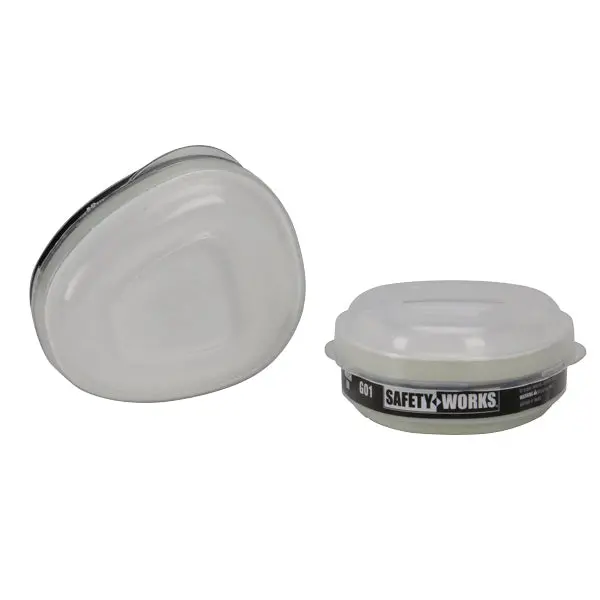 Safety Works Paint And Pesticide Respirator Cartridges With Pre-Filters 1
