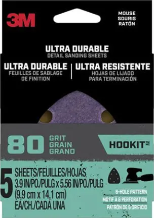 Sandin Detail Sanding Sheets – 60-Grit, Ultra-Grade, 5-Pack 1