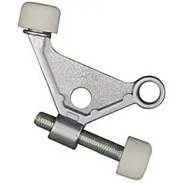 Satin Chrome Hinge-Pin Door Stop – Adjustable Mounting 1