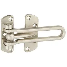 Satin Nickel Door Security Guard – Reinforced Anti-Lift Mechanism 1