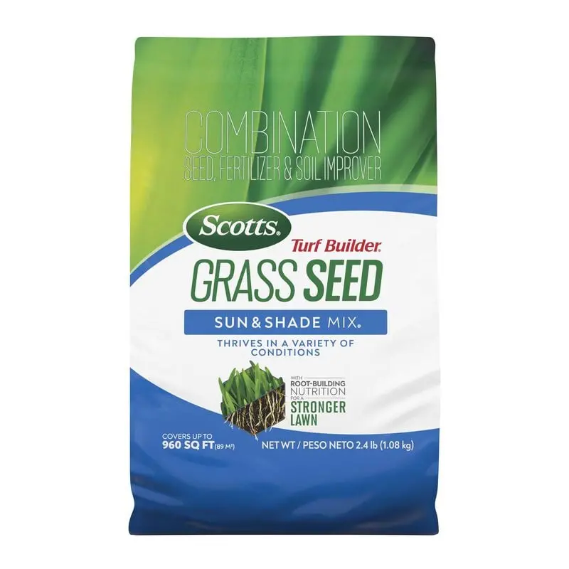 Scotts Turf Builder Sun & Shade Grass Seed Mix – Premium Lawn Repair Blend 1