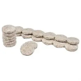Self-Adhesive Tan Felt Furniture Pads – 0.75-Inch Round, 24-Pack 1