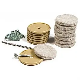 Self-Adhesive Tan Felt Furniture Pads – 1-1/8" Round, 8-Pack 1