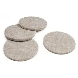 Self-Adhesive Tan Felt Furniture Pads – 2.25-Inch Round, 4-Pack 1