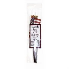 Set Of Four 4×6-Inch U.S. National Flags – Polyester Fabric 1