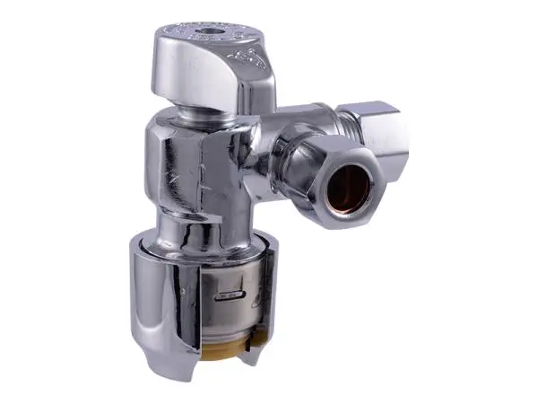 Sharkbite Max Brass Push-Fit Dual Outlet Angle Stop Valve 1