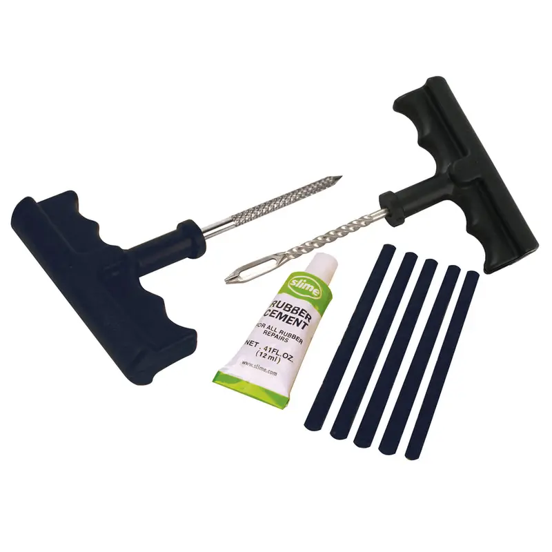 Slime Medium-Duty Tire Plug Kit – 8-Piece With Vulcanizing Cement 1