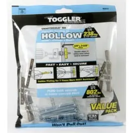 Snaptoggle Ba Hollow-Wall Anchors – 3/16-24-Inch Threaded Toggle Bolts, 10-Pack 1