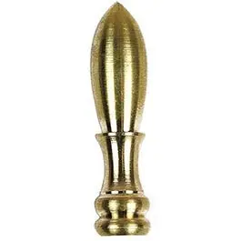 Solid Brass Bullet-Style Lamp Finial – 2-Inch Diameter Decorative Accent 1
