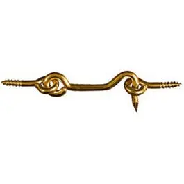 Solid Brass Hook-And-Eye Fastener – 3-Inch Length, Heavy-Duty 1